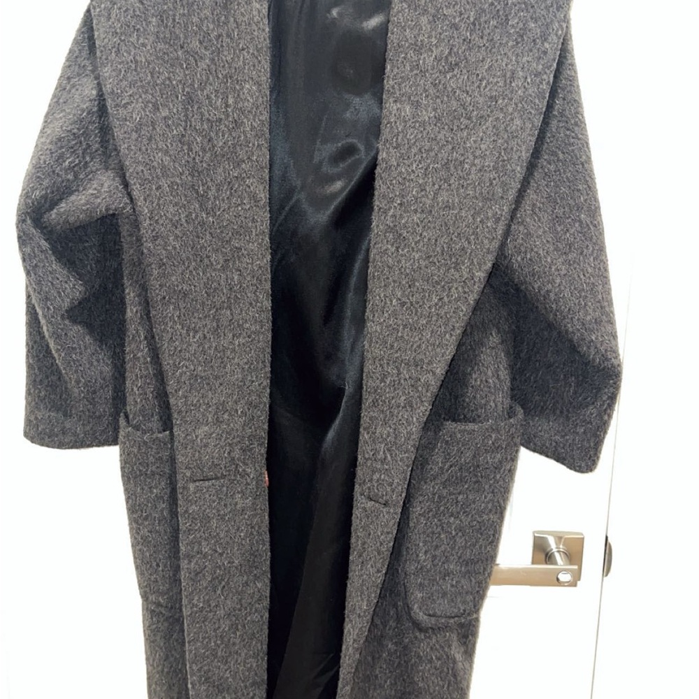 Le Chateau Charcoal Women's Wool Cape Coat